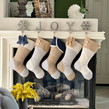 Blue Ticking Christmas Stocking - Style A