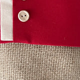 Burlap Stocking with Red Accents - Style T