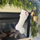 White w/ Red Accent - Stocking A