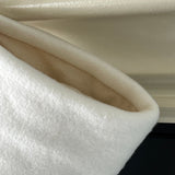 BurlapBabe quilted ivory fleece Christmas stocking cuff with soft texture and muslin lining