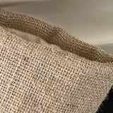 BurlapBabe classic quilted Christmas stocking featuring a rustic textured burlap cuff and cream muslin lining.