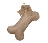 Natural Burlap Dog Bone Stocking