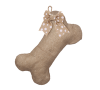 Natural Burlap Dog Bone Stocking