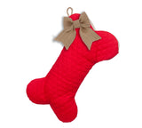 Red Quilted Dog Bone Stocking