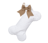 White Quilted Dog Bone Stocking