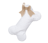 White Quilted Dog Bone Stocking