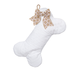 White Quilted Dog Bone Stocking