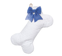 White Quilted Dog Bone Stocking