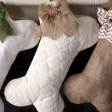 Quilted Dog Bone Christmas Stocking