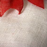 Ivory Burlap Dog Bone Christmas Stocking