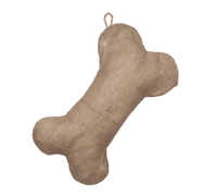 Natural Burlap Dog Bone Stocking