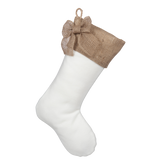 Christmas Stocking with Burlap Accents - Madison A