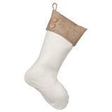 Christmas Stocking with Burlap Accents - Madison E