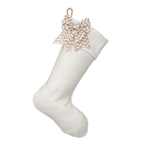 Christmas Stocking with Burlap Accents - Madison I