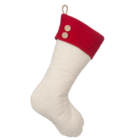 Quilted Stocking with Red Cuff - Style C