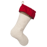 Quilted Stocking with Red Accents - Style L