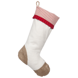 Christmas Stockings with Red Ticking Accents