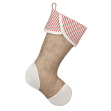 Christmas Stockings with Red Ticking Accents - Trio C