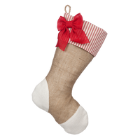 Christmas Stockings with Red Ticking Accents - Trio A