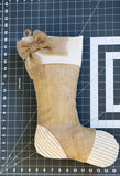 Taupe Ticking Stocking - A