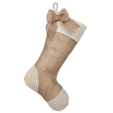 Taupe Ticking Stocking - A