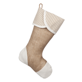 Taupe Ticking Stocking - C