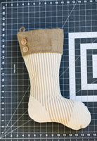 Taupe Ticking Stocking - D