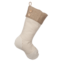 Taupe Ticking Stocking - D