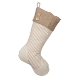 Taupe Ticking Stocking - D