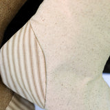 Taupe Ticking Stocking - H