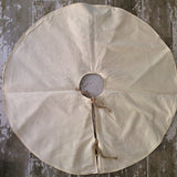 36" Inch Ivory Burlap Christmas Tree Skirt