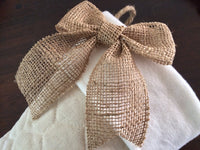 Quilted Stockings with Burlap Bow