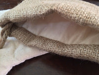 Quilted Stockings with Burlap Bow