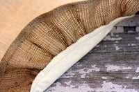 Starfish Christmas Tree Skirt with Natural Burlap