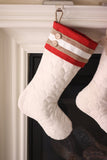 Quilted Stocking with Red Cuff - Style A